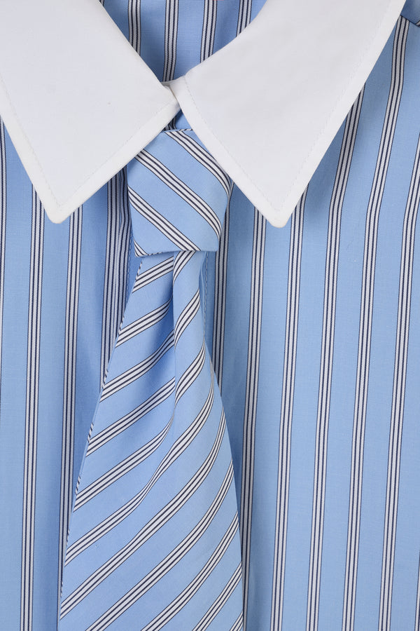 Short shirt with tie