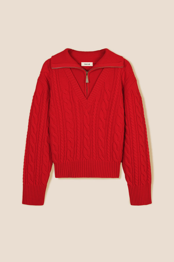 Cable knit sweater