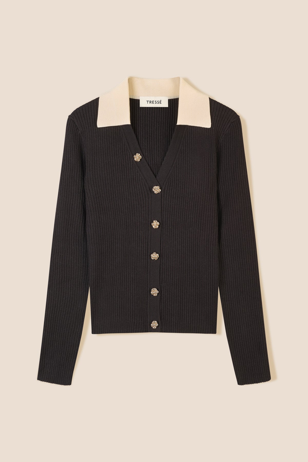 Maglione sottile in maglia bicolore
