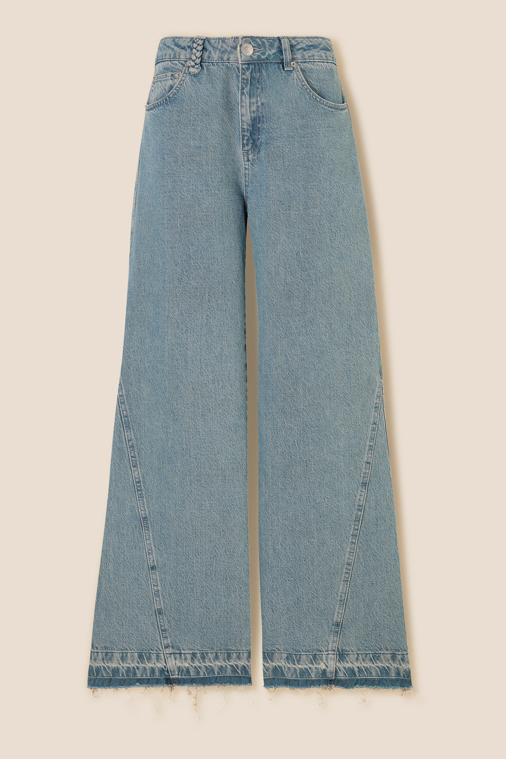 Denim with inserts
