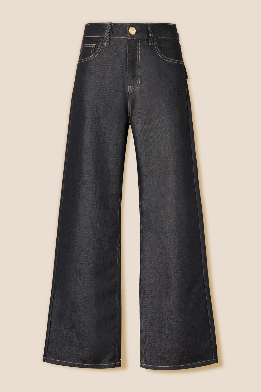 Shiny canvas denim