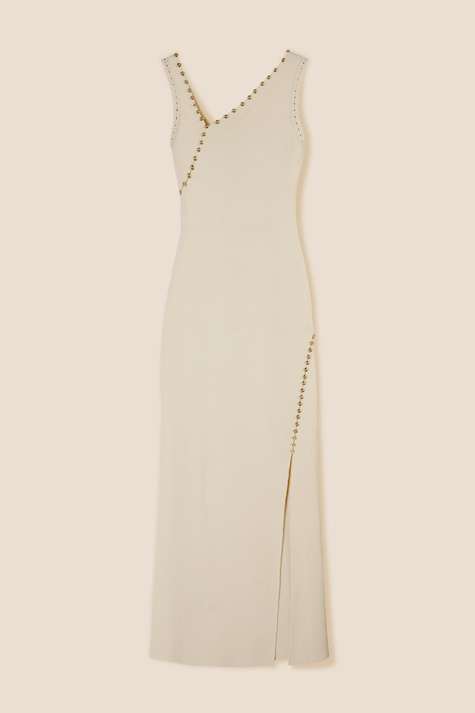Robe en maille à encolure asymétrique