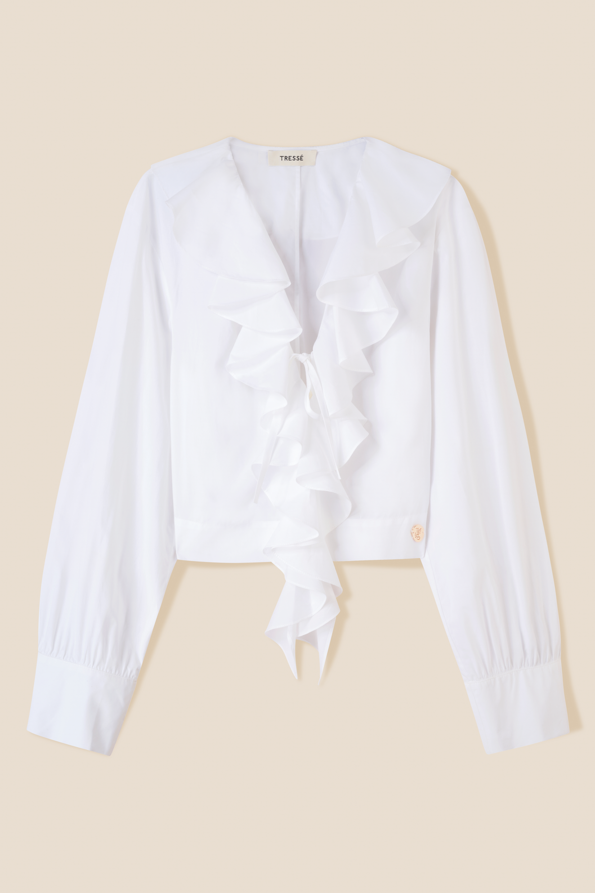 Short ruffled shirt