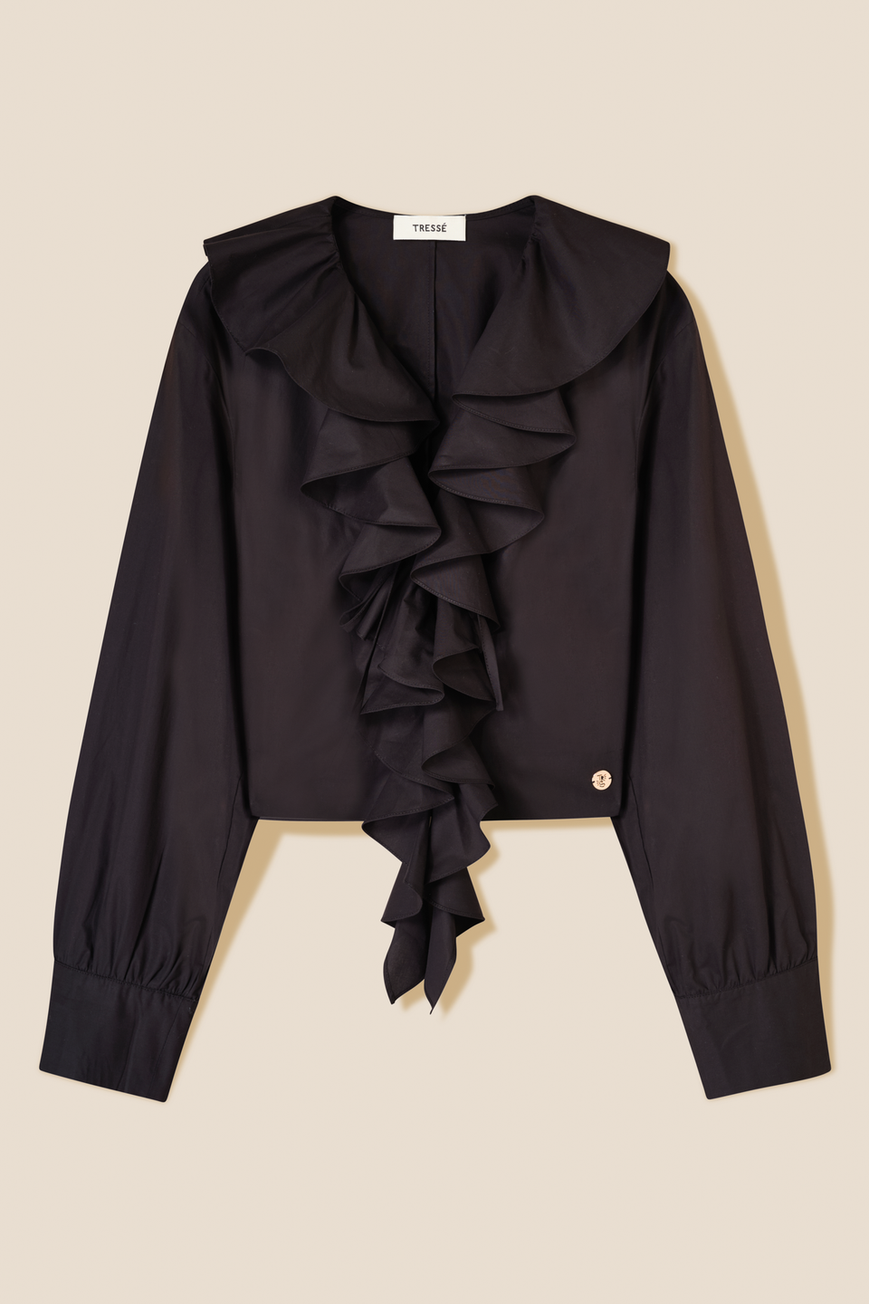 Chemise courte à volants