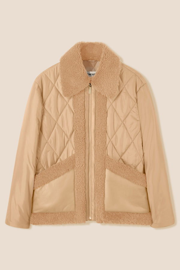 Quilted down jacket