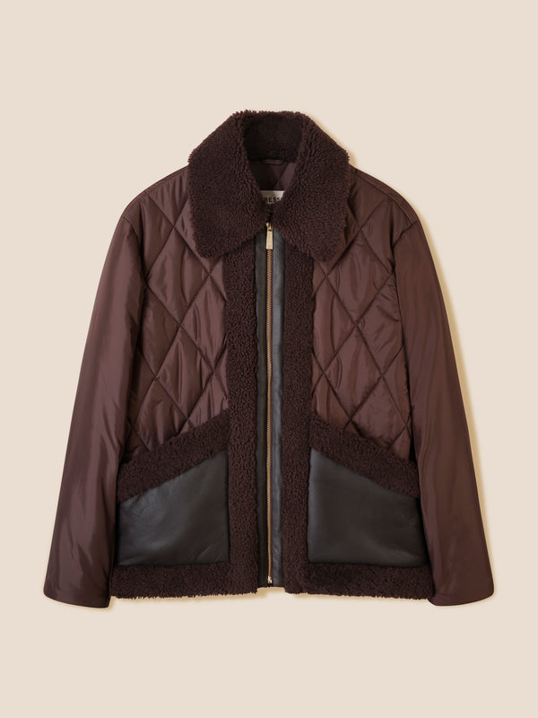 Quilted down jacket