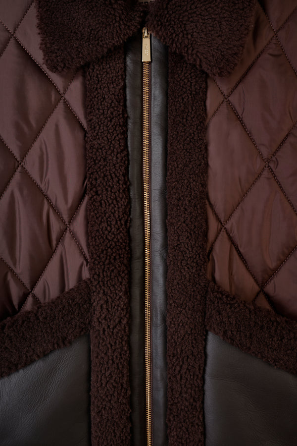Quilted down jacket