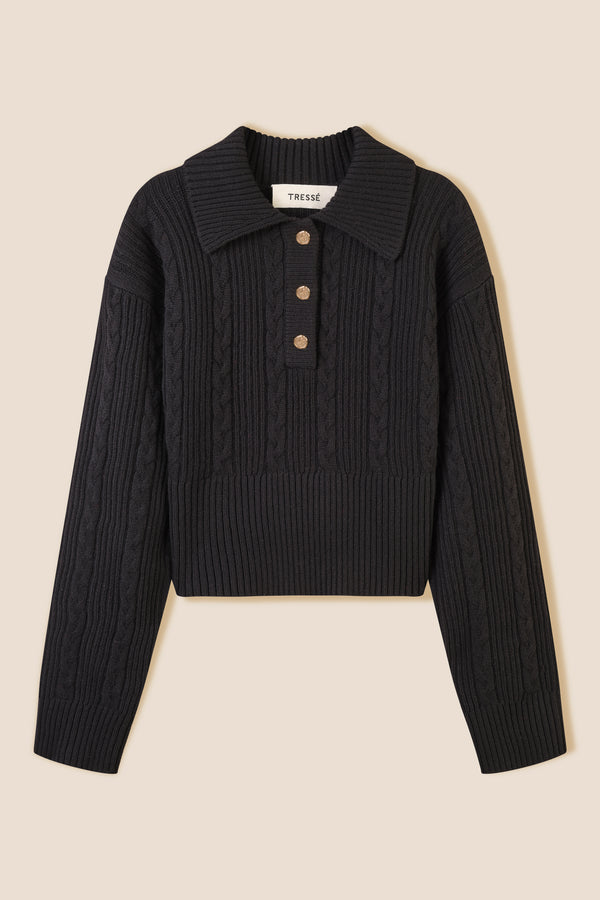 Cable-knit sweater