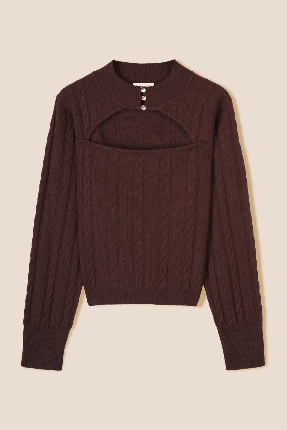 Pull à ouverture en laine