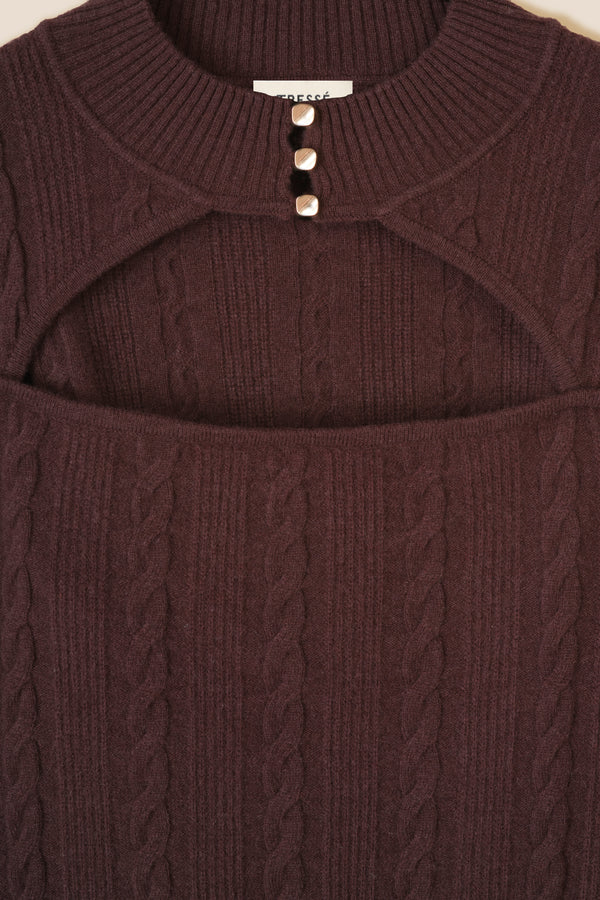 Woolen openwork sweater