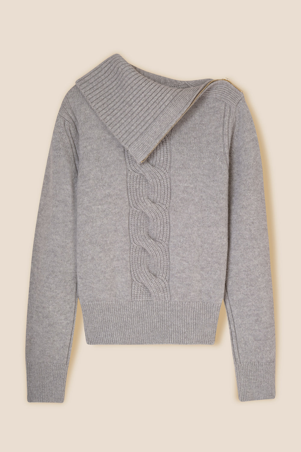 Asymmetrical zipper sweater