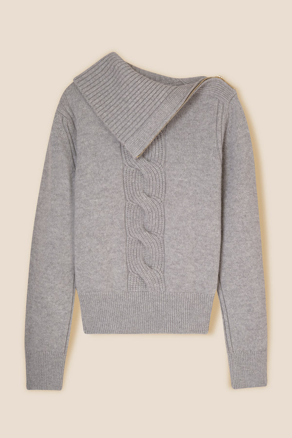 Asymmetrical zipper sweater