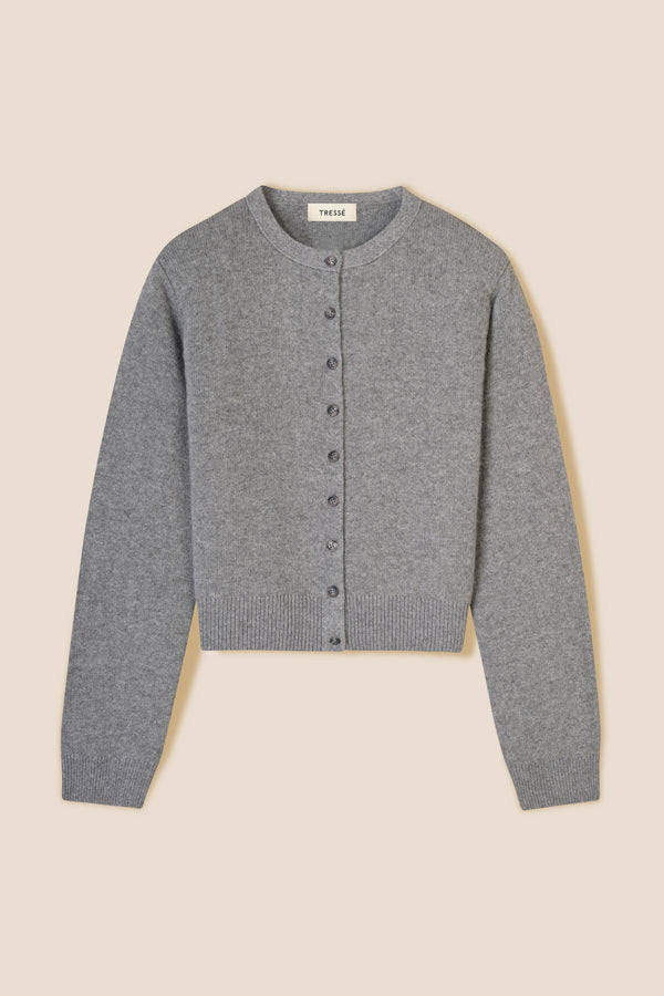 Cardigan with shoulder pads