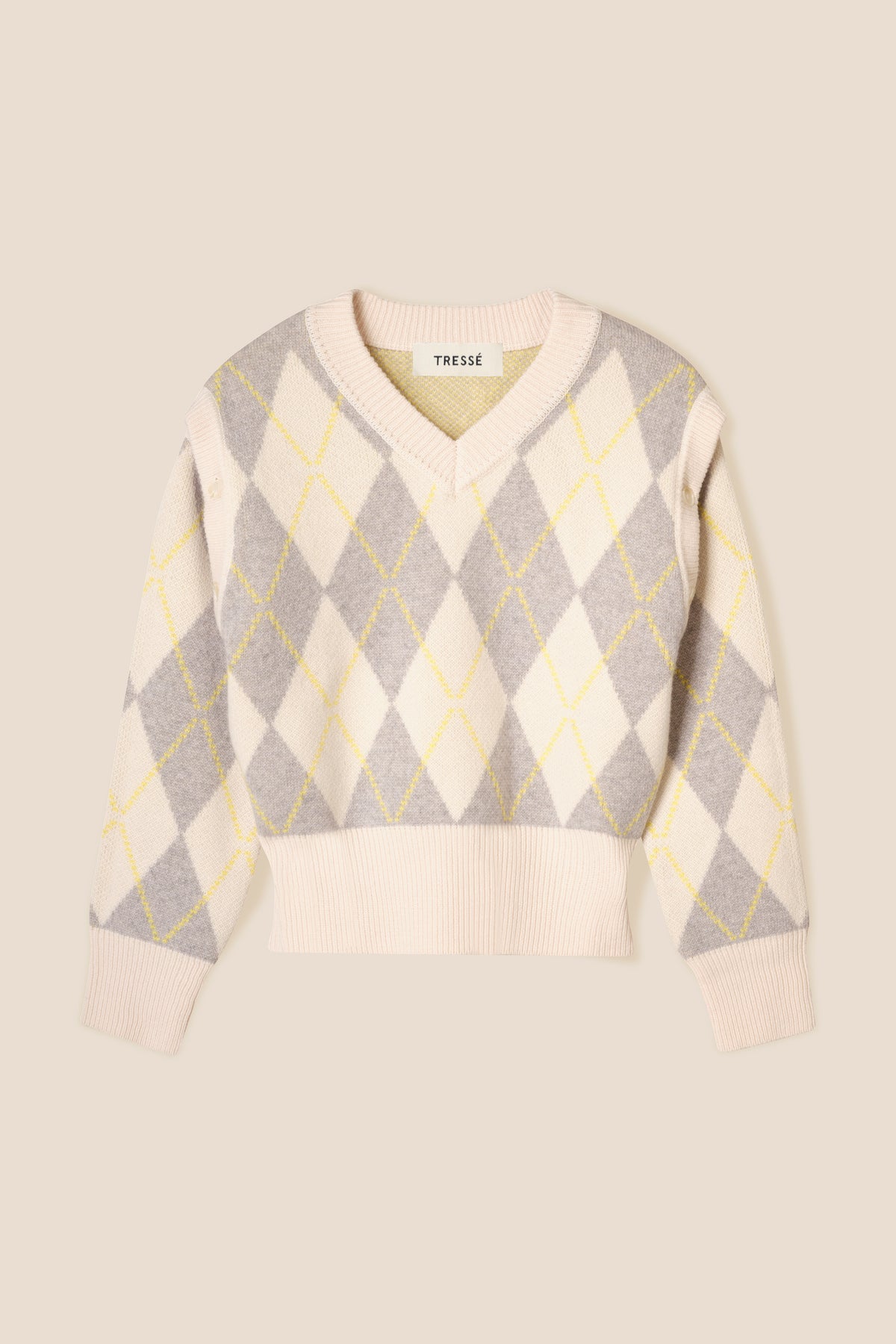 Pull jacquard en laine