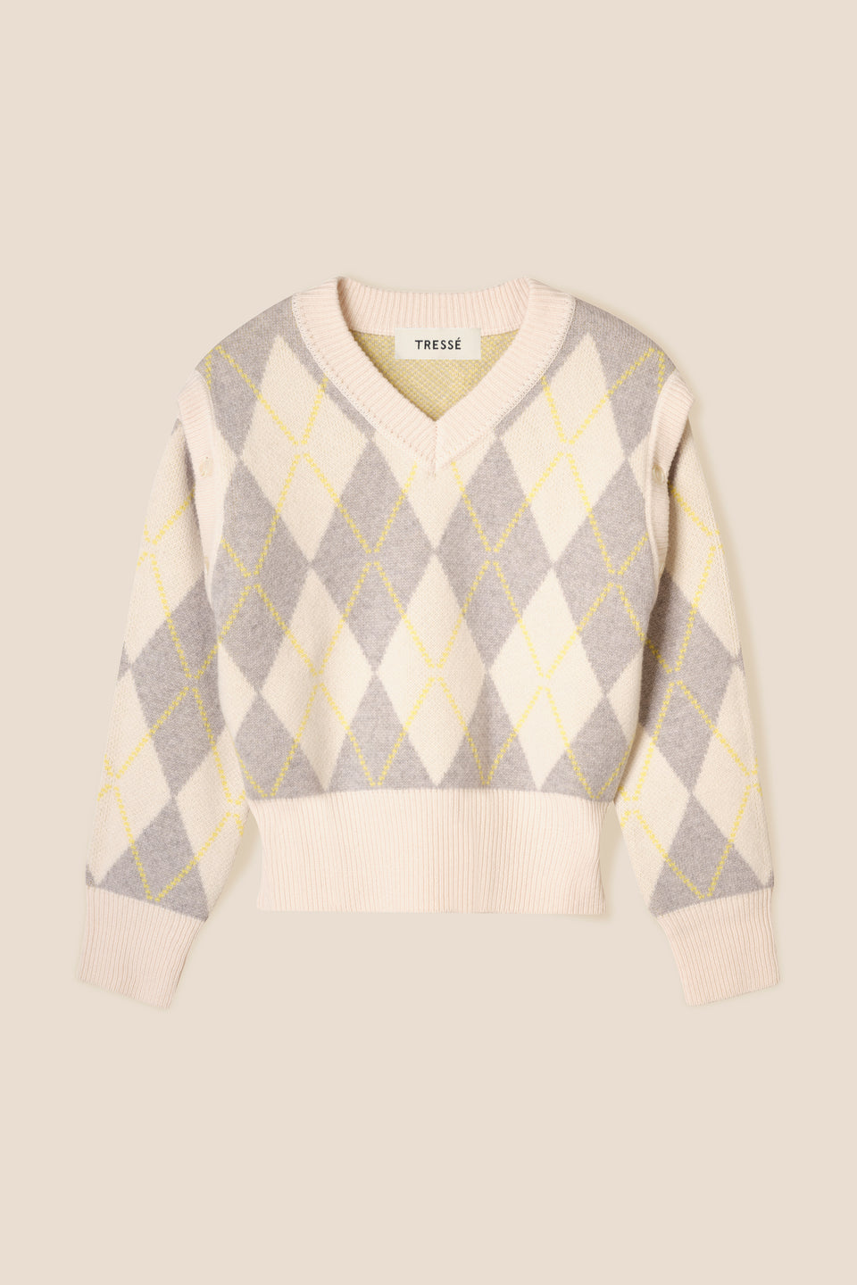 Pull jacquard en laine