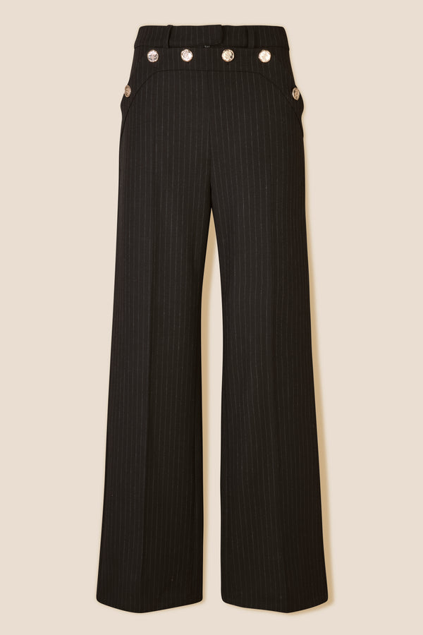 Pinstriped pants
