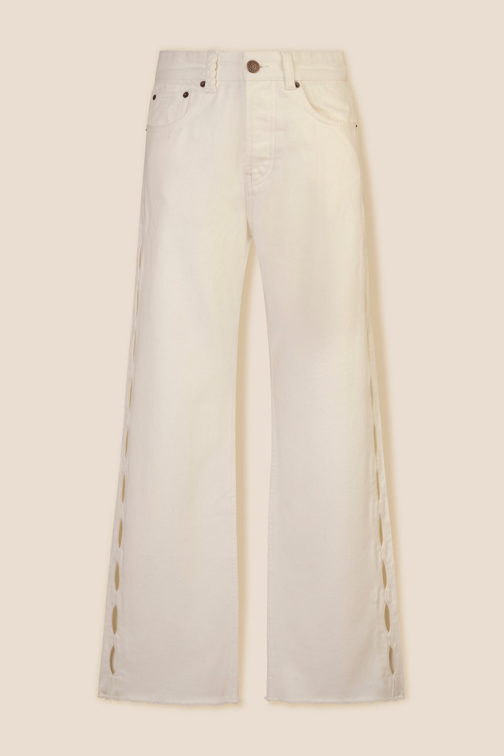 White canvas denim