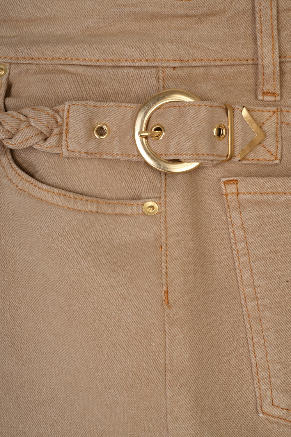 Pants with mid-leg seam