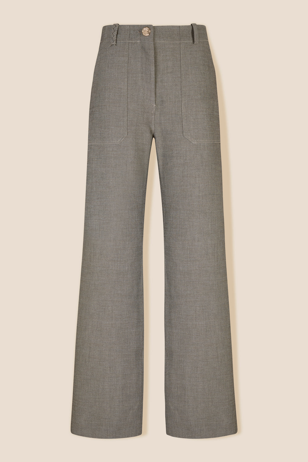 Tailored trousers with patch pockets