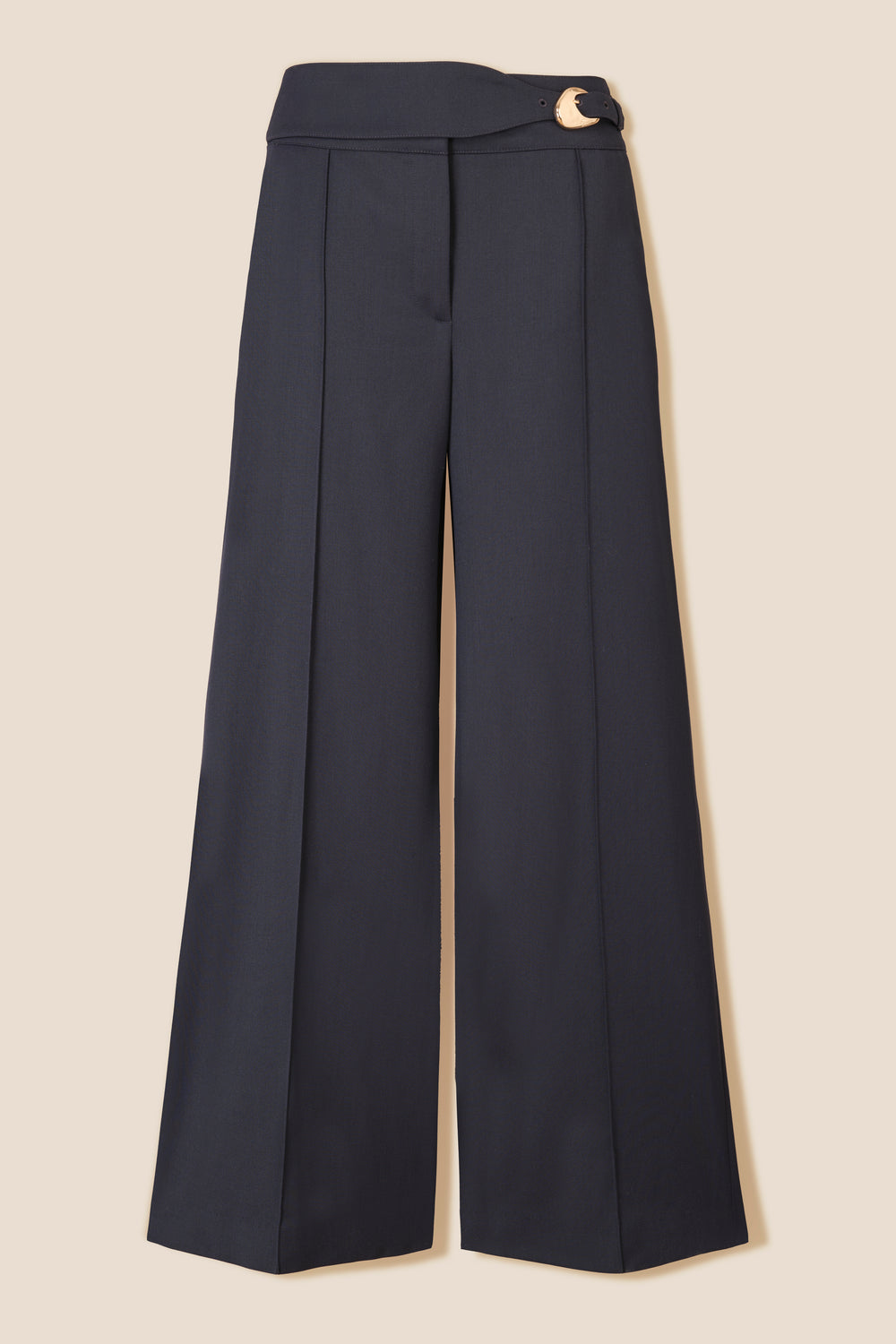 Buckled tailored trousers