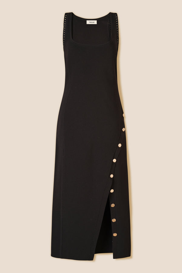 Buttoned slit dress