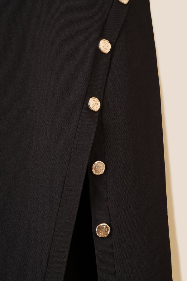 Buttoned slit dress