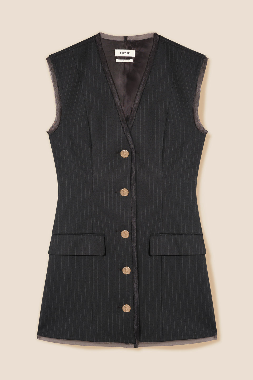 Robe à fines rayures