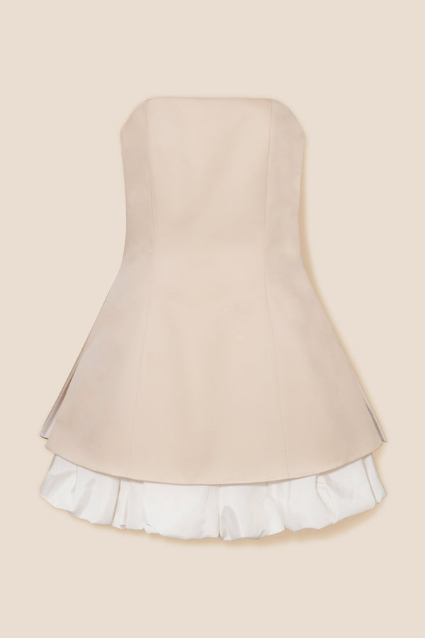 Satin strapless dress