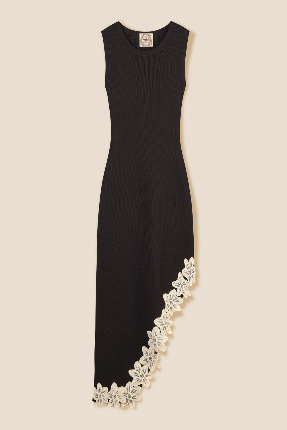 Robe en maille asymétrique