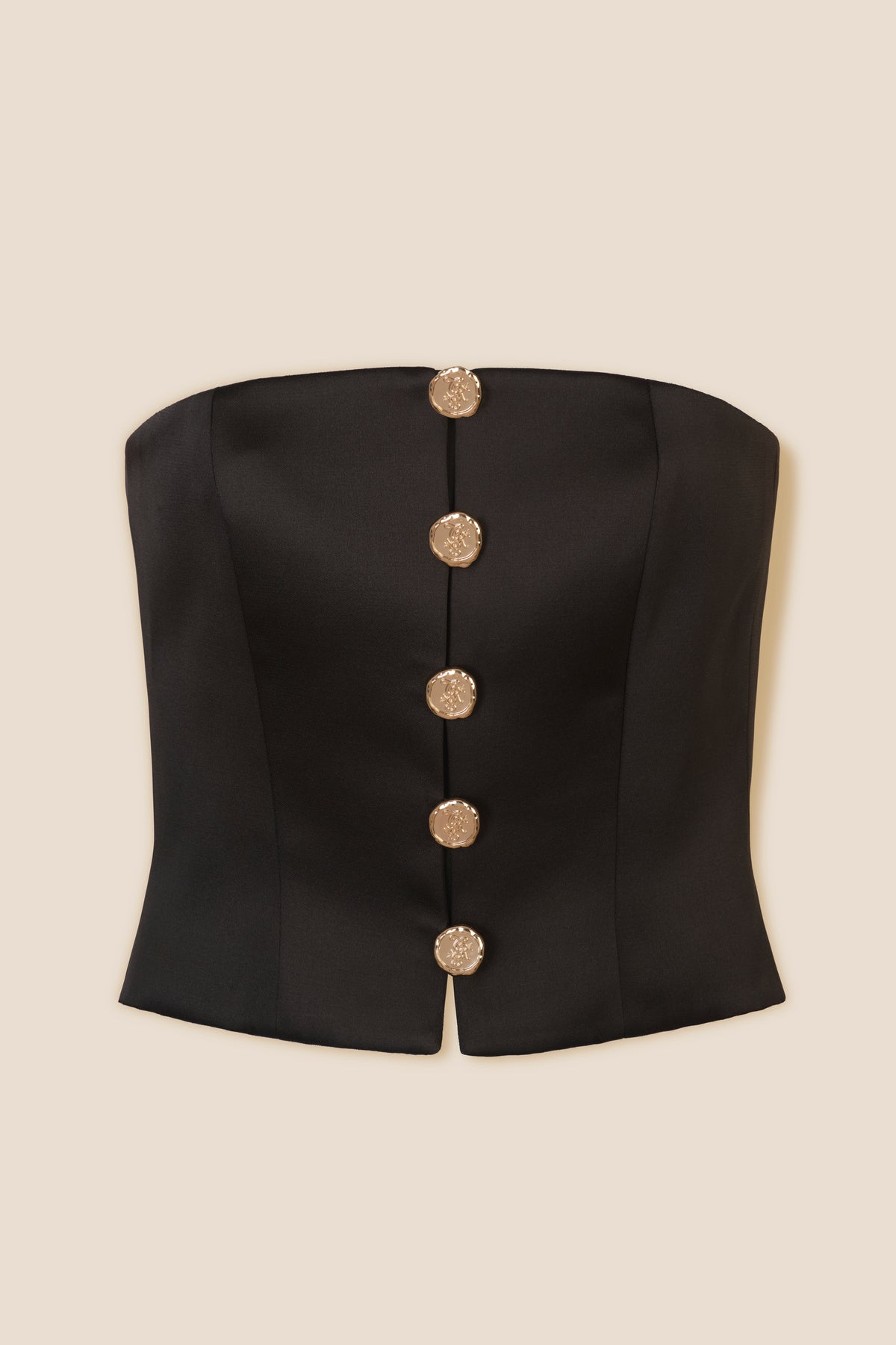 Bustier en satin noir