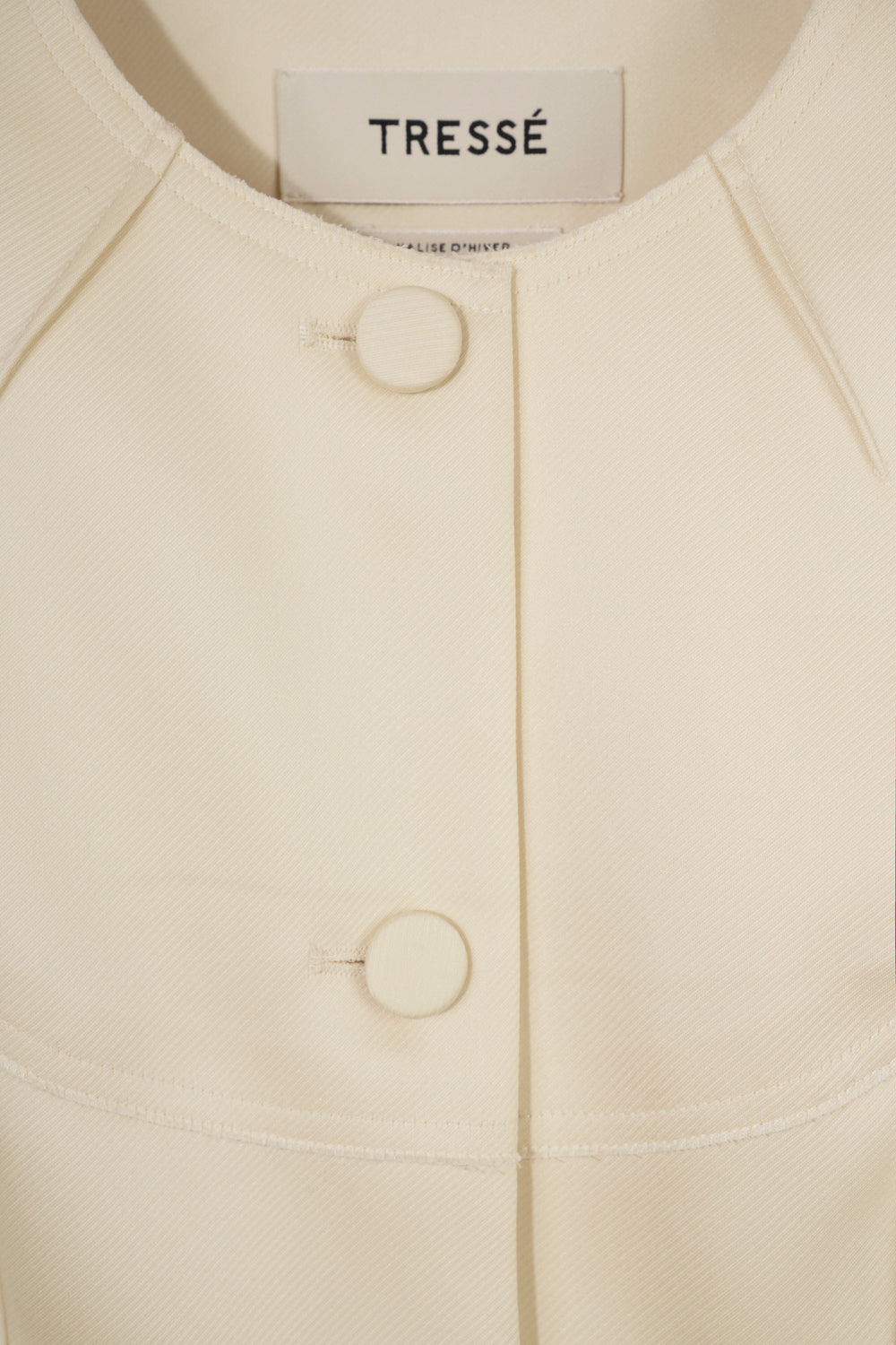 Ecru satin tailored jacket