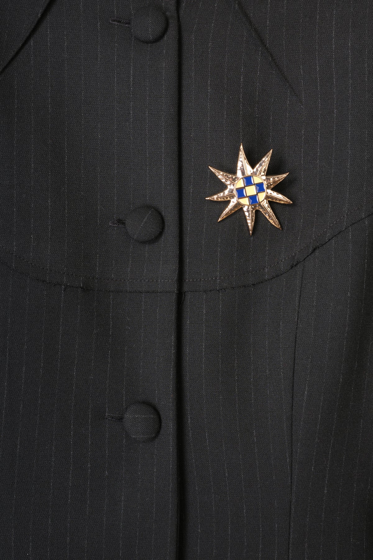 Pinstripe tailored blazer