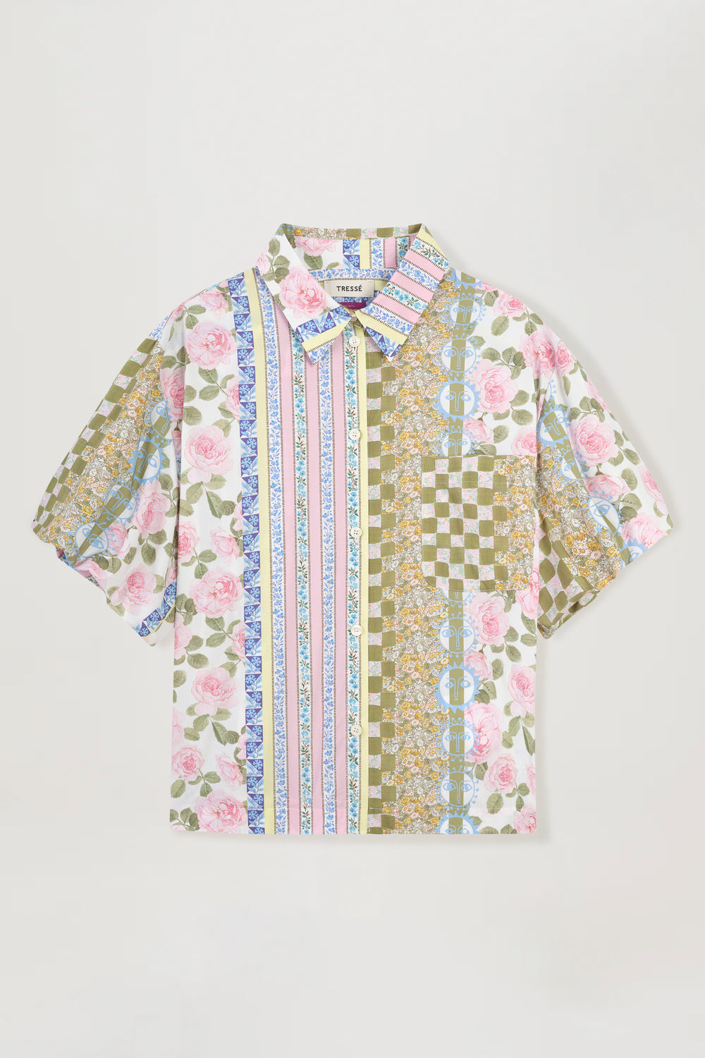 Liberty poplin puff-sleeved shirt