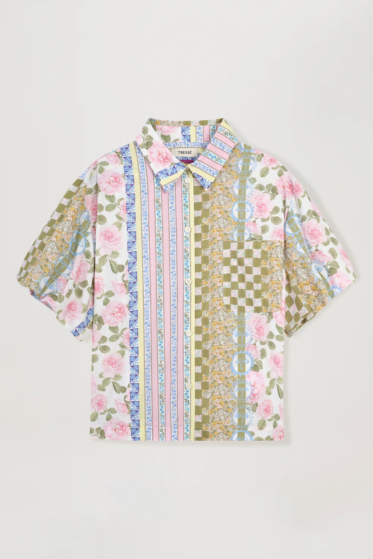 Camisa de popelina Liberty con mangas abullonadas