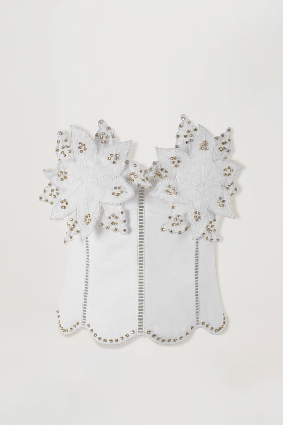 Bustier à poitrine ornée de fleurs