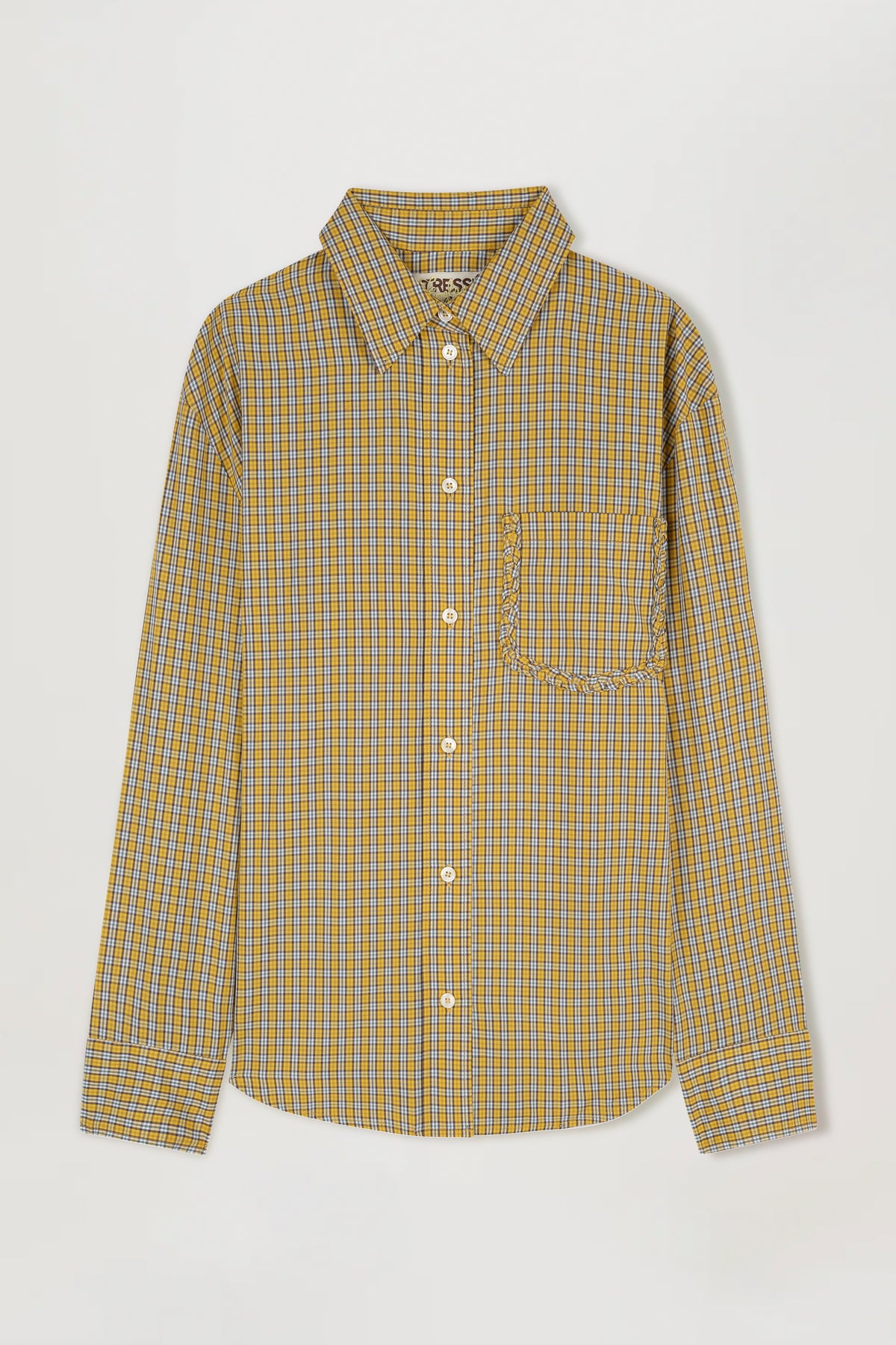 Checkered backless shirt