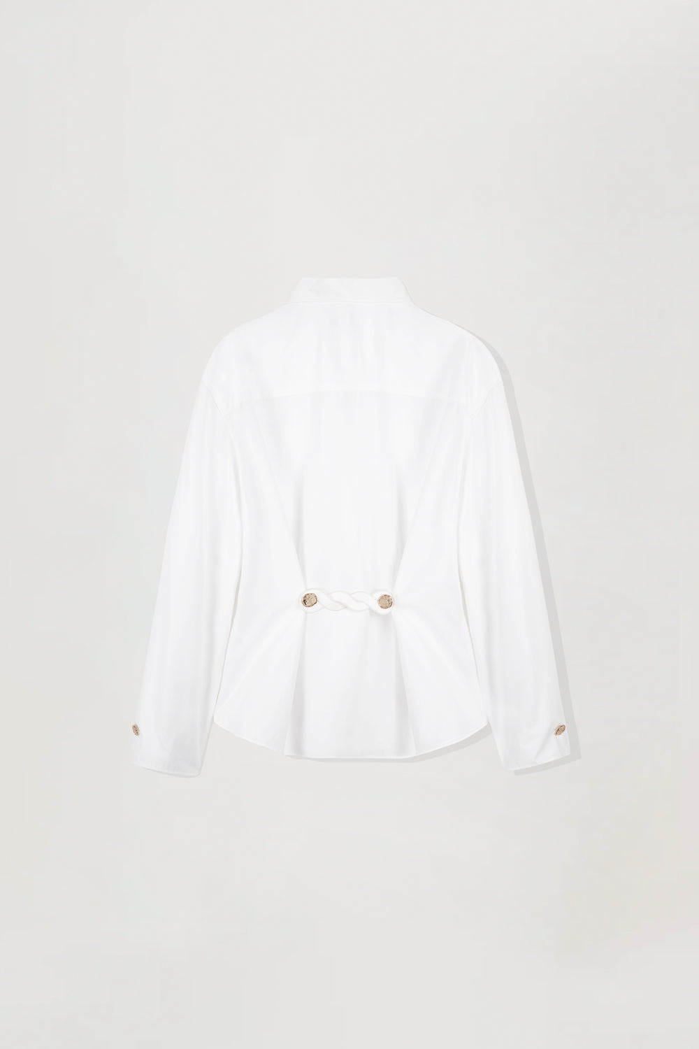 Shirt with martingale belt