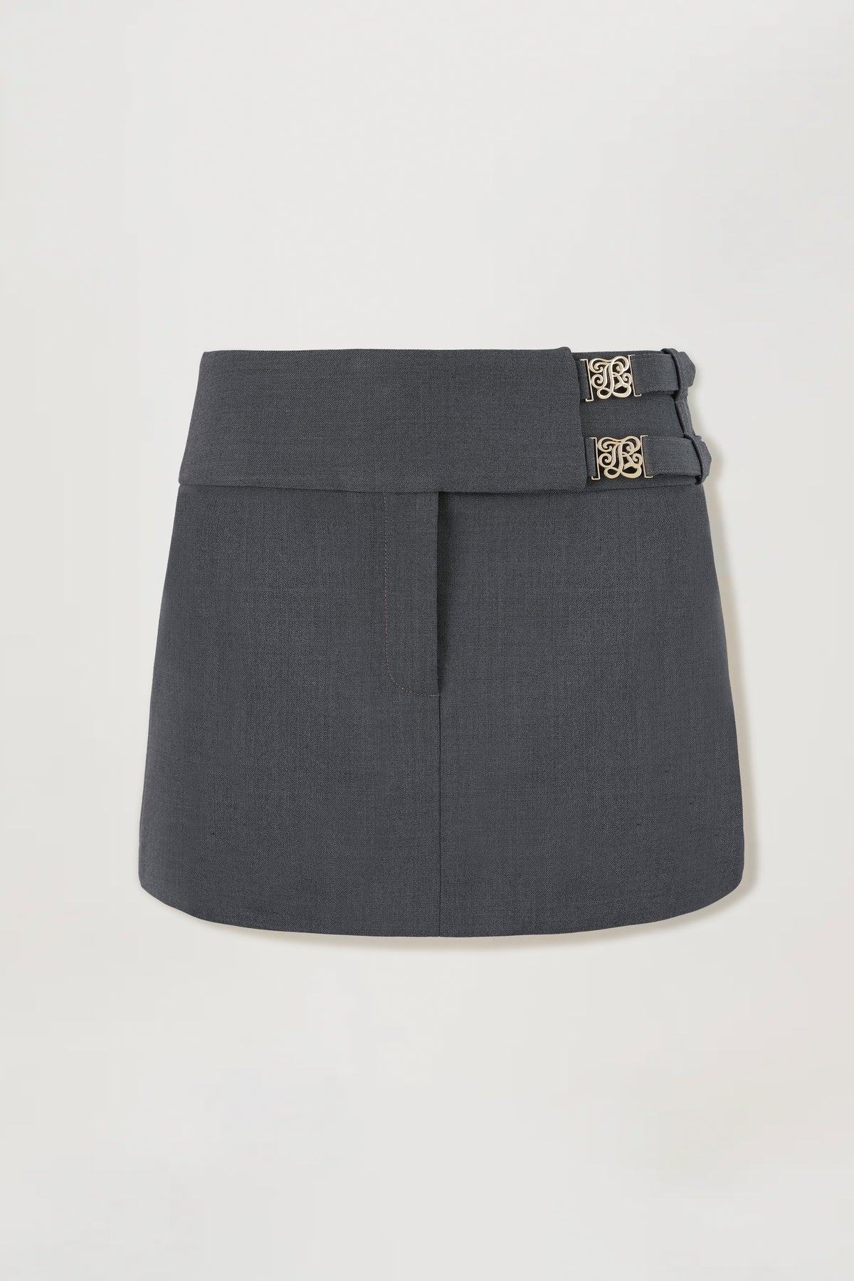 Skirt with flap belt