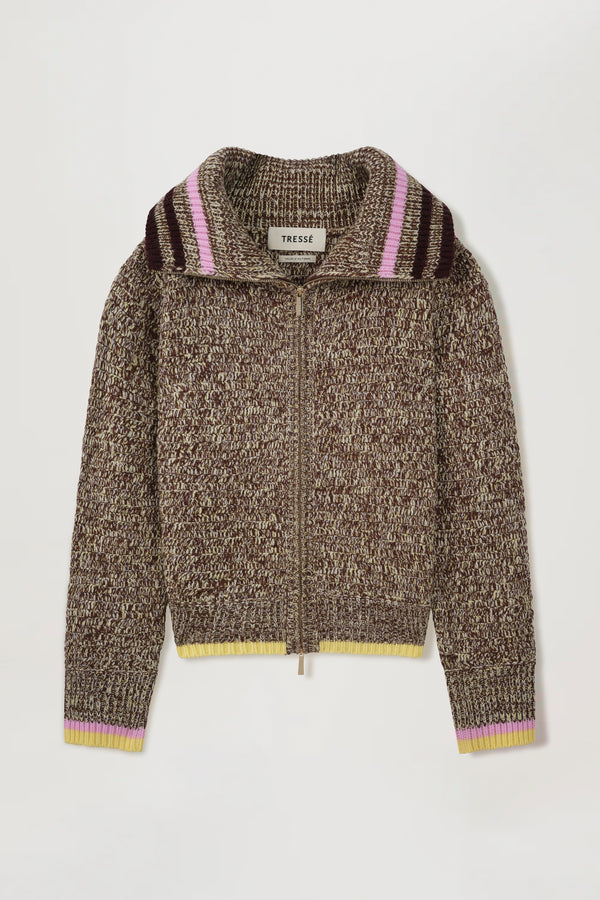 Cardigan en maille à col large