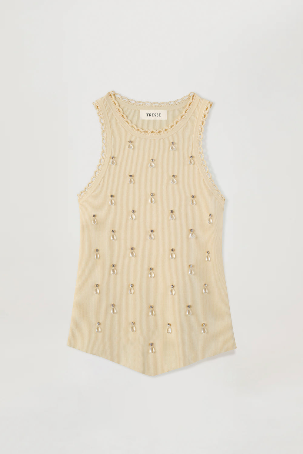 Top en maille à bijoux all-over
