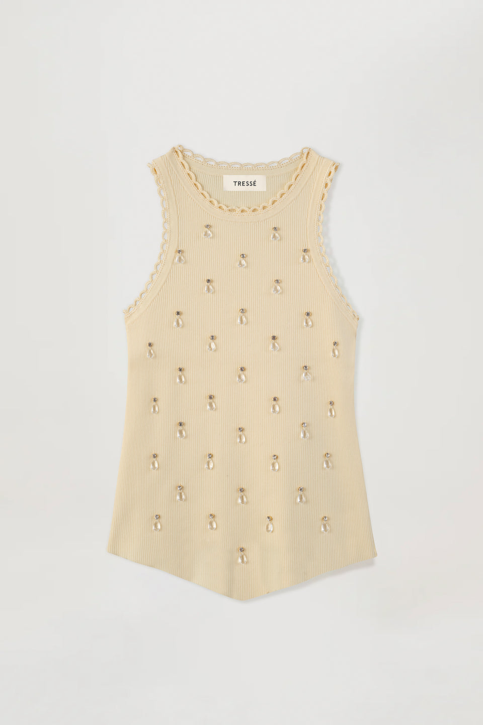 Top en maille à bijoux all-over