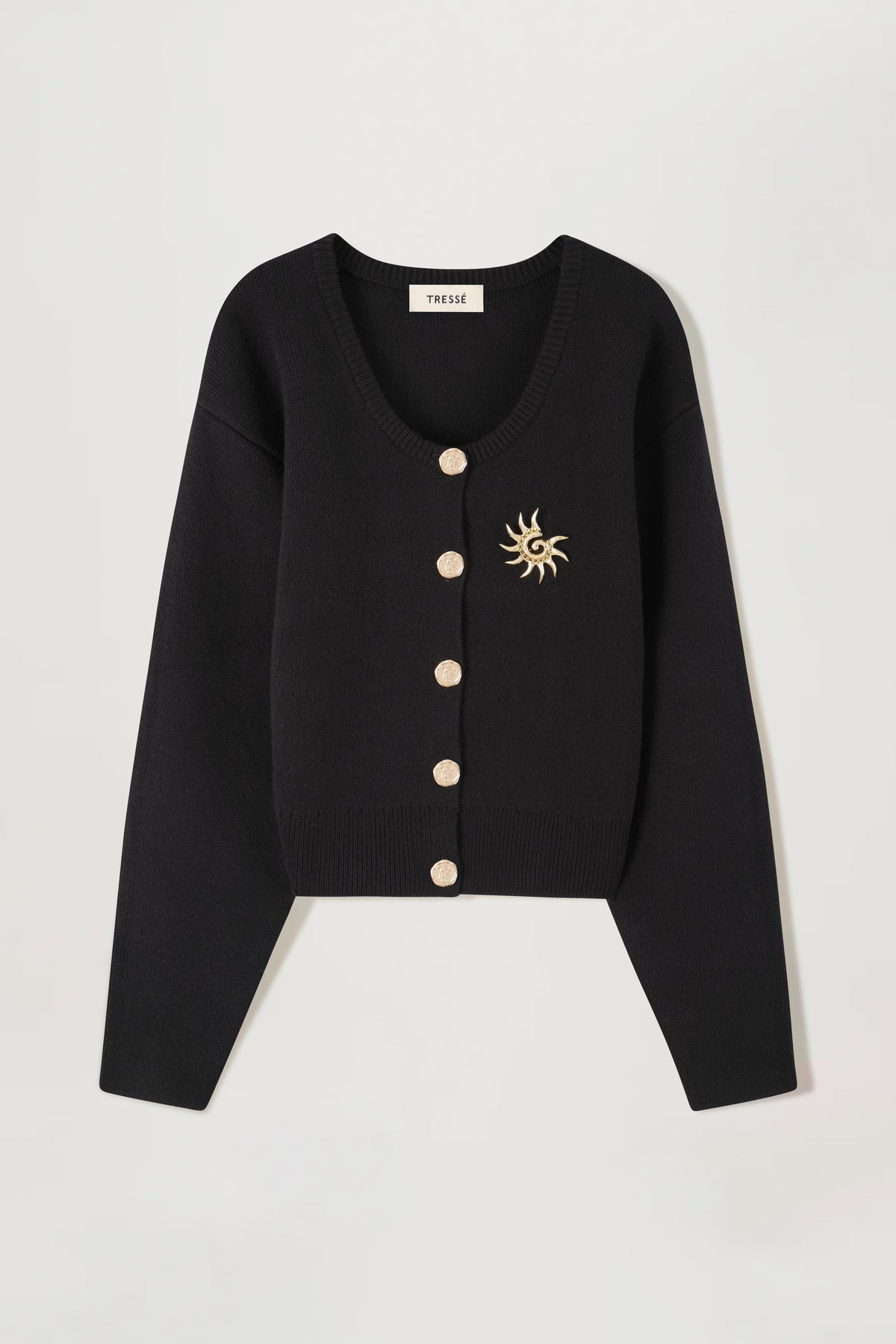 Round-neck cardigan
