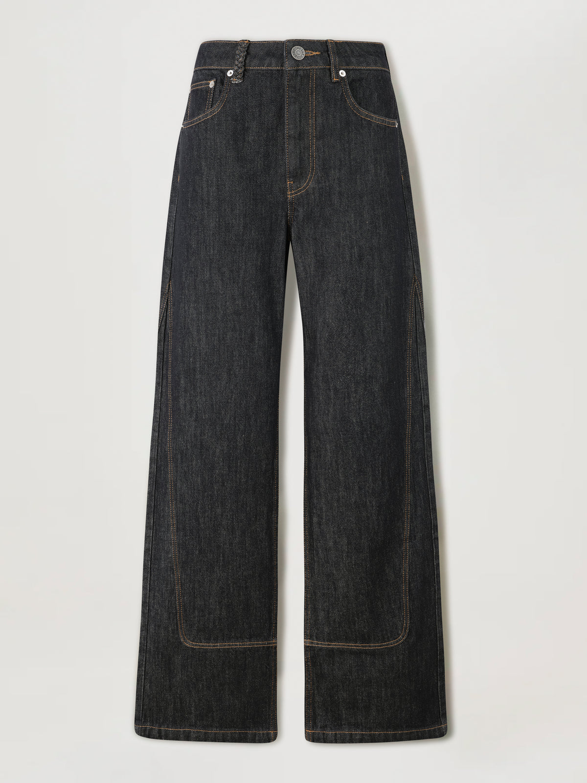 Anthracite denim with contrast topstitching