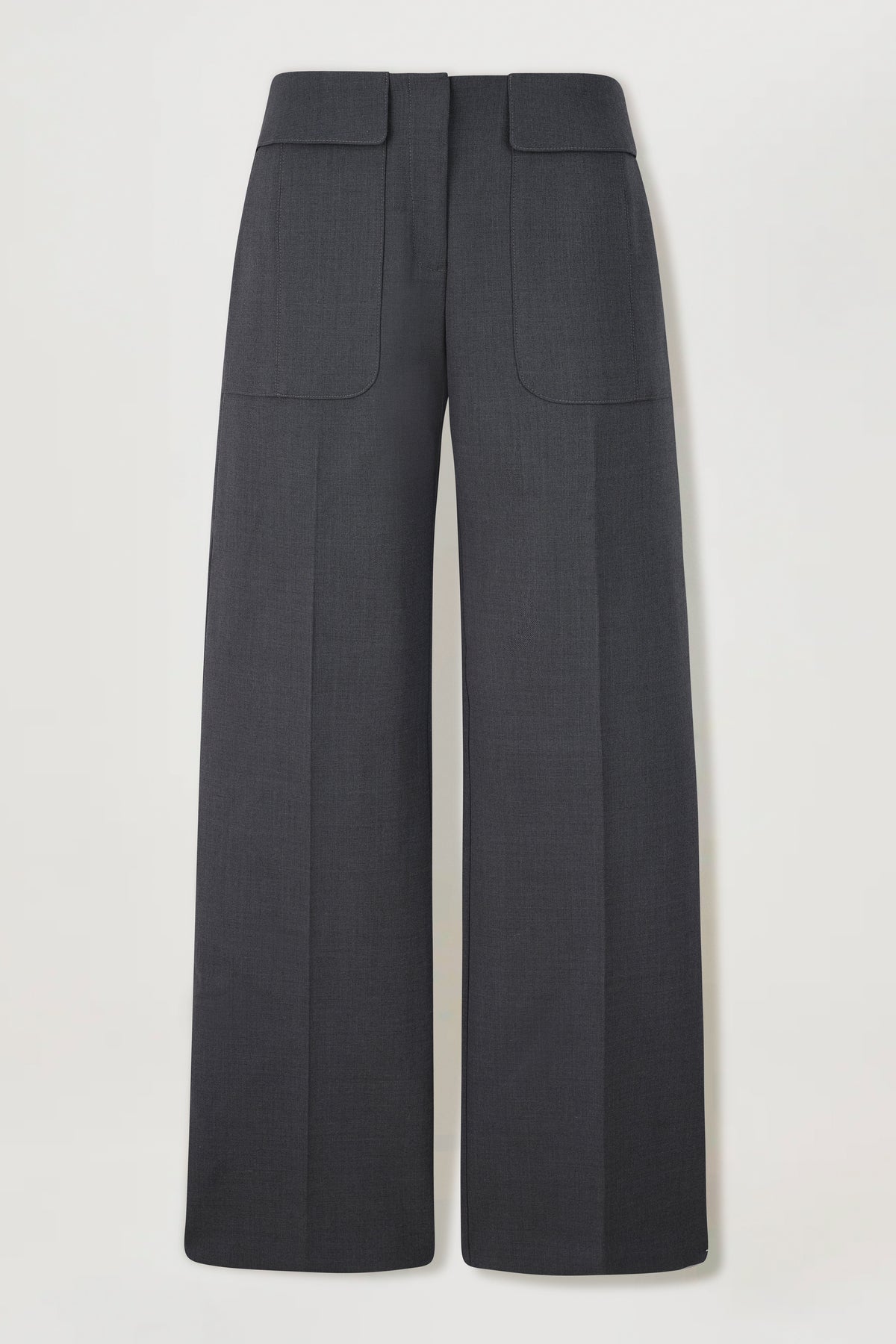 Tailored trousers with patch pockets