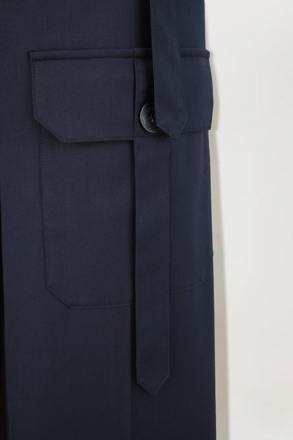 Suit pants with patch pockets