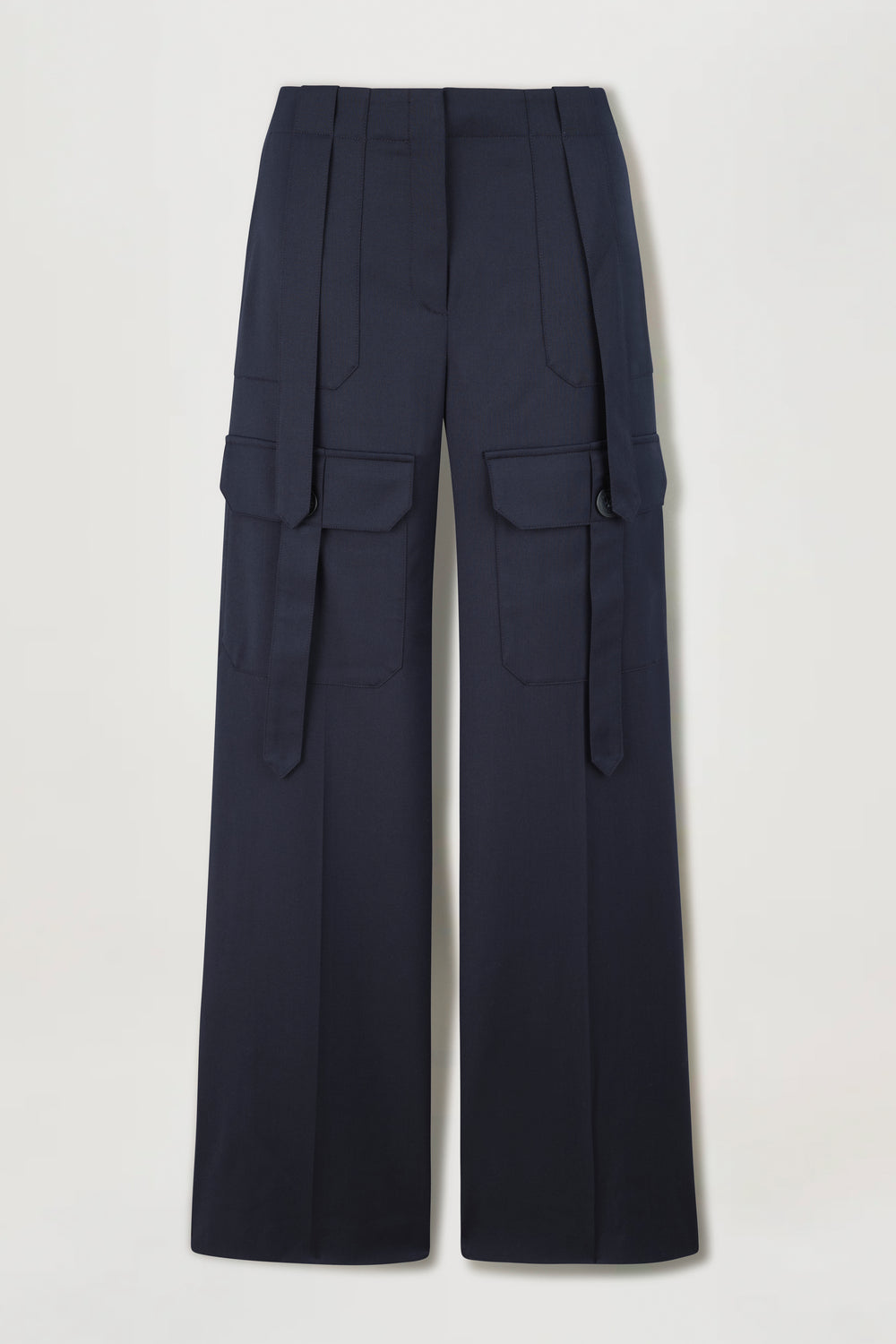 Suit pants with patch pockets