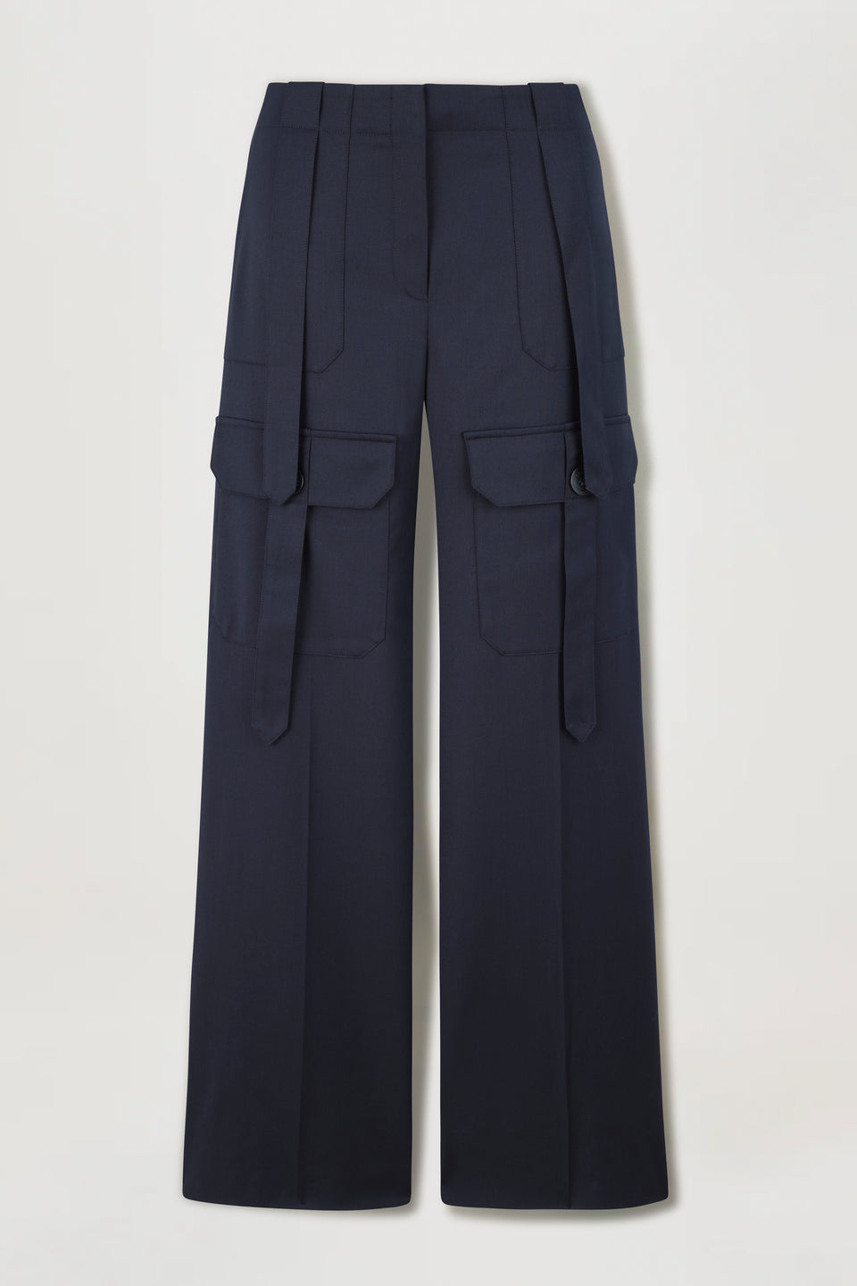 Pantalon de tailleur à poches plaquées