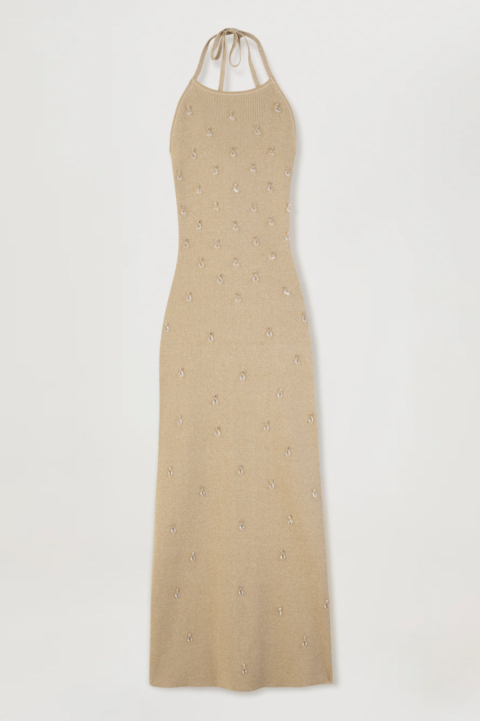 Robe longue en maille à nouer