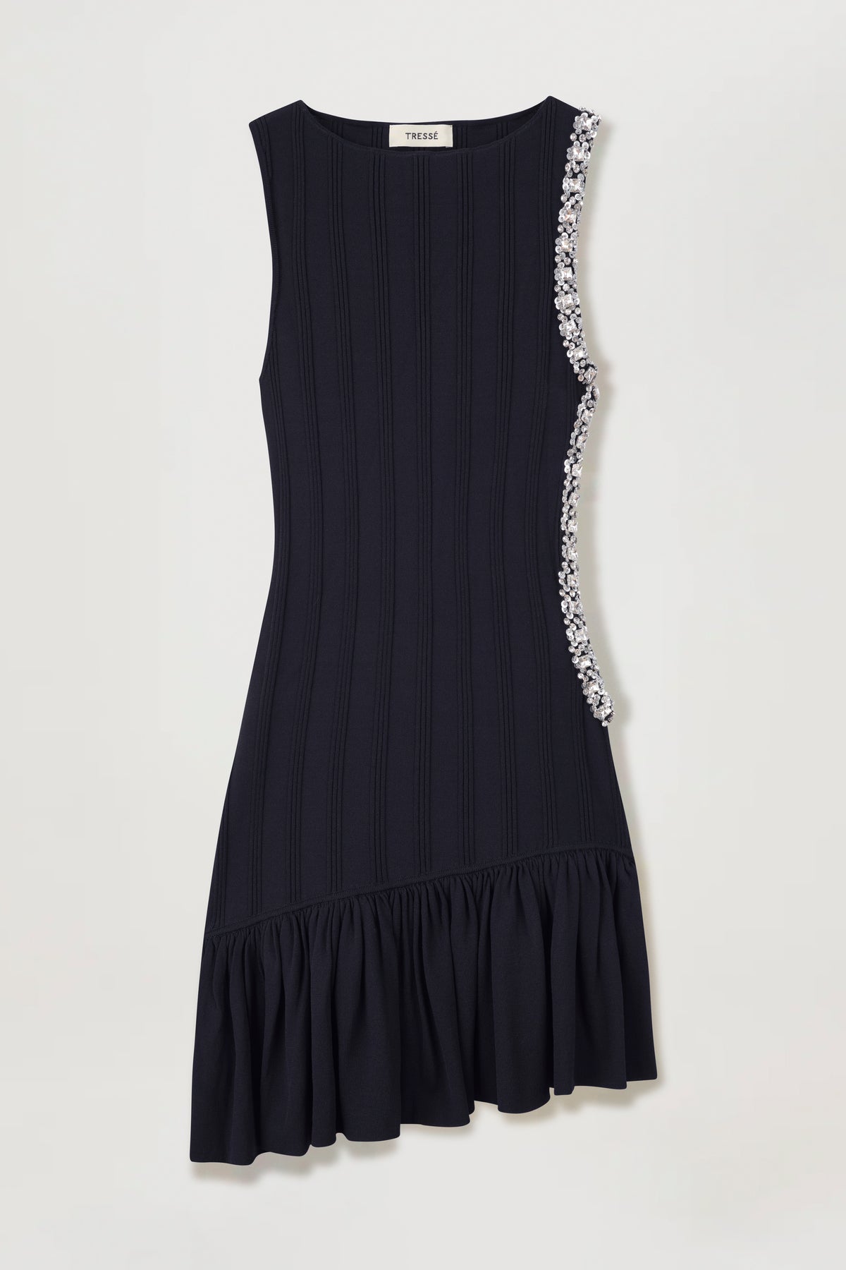 Strickkleid mit strassverzierter Öffnung