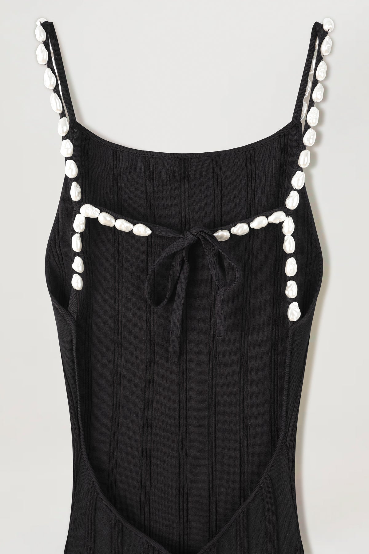 Robe longue en maille dos nu